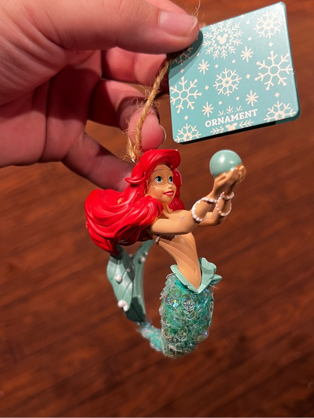 Disney Parks Summer Ariel Pearl Little Mermaid Ornament NEW